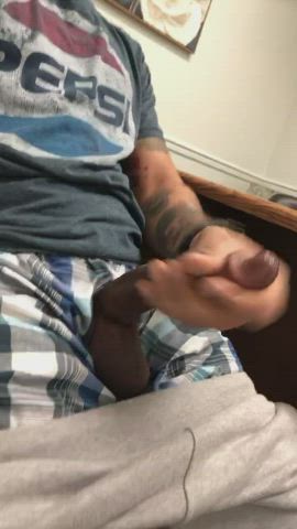 Big Dick Cumshot Male Masturbation Work clip