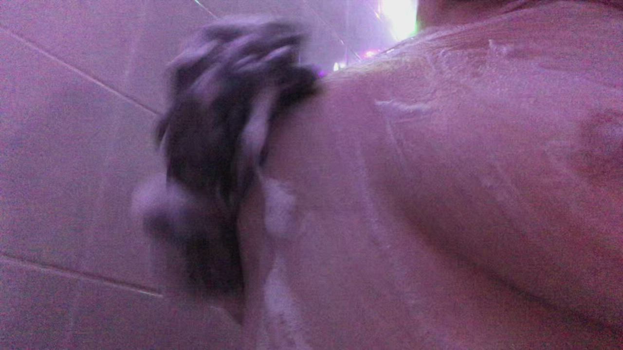 Babe Boobs Natural Tits Perky Shower Soapy clip