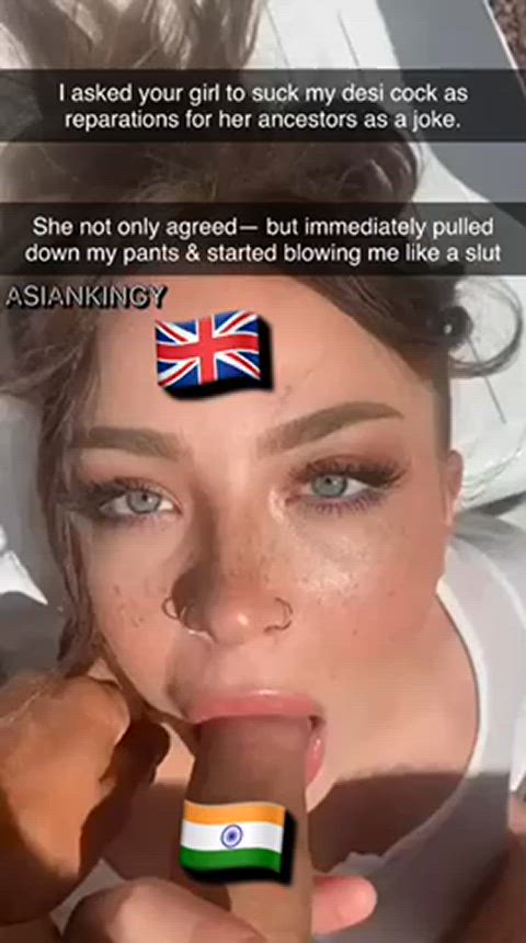 asian british indian interracial spit clip