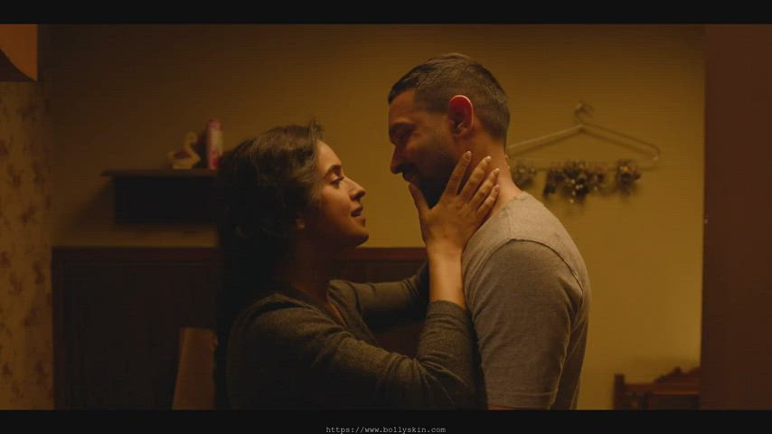 Sanya Malhotra kissing