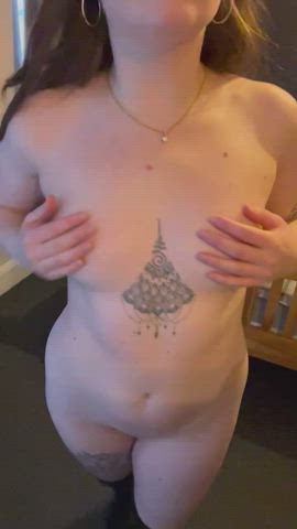 Would you rather it was your hands cupping my tiny tits