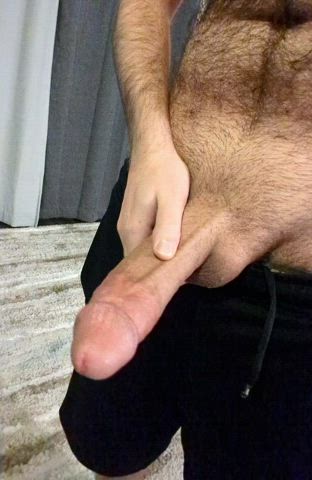 Stroking my thick Thursday morning wood