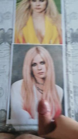 Avril Lavigne Celebrity Cum Cumshot Tits Tribute clip