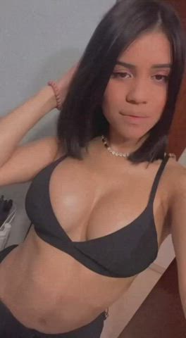 big tits boobs brunette fake boobs fake tits latina onlyfans short hair tits clip