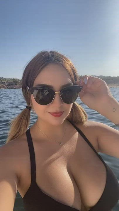 Latina with Big Tits on a Boat