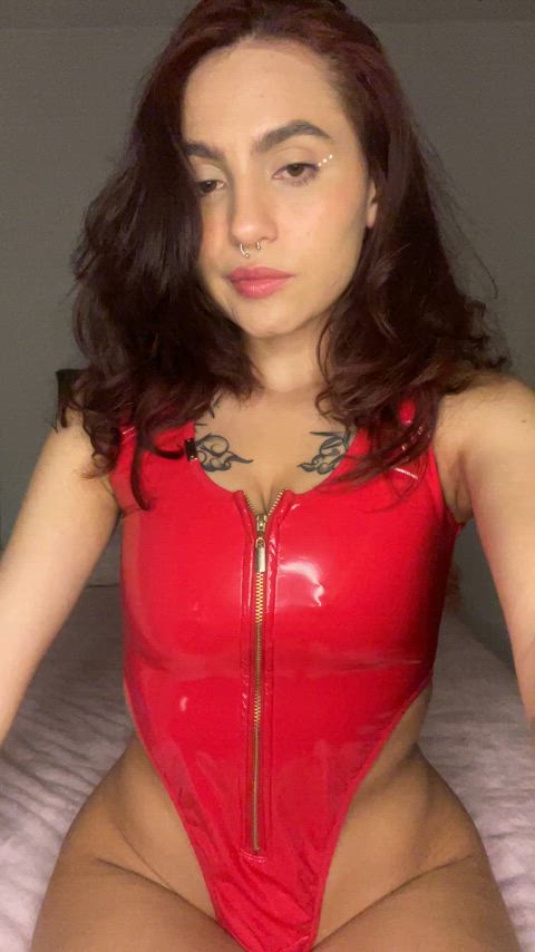 Fuck me in this hot tight leather dress