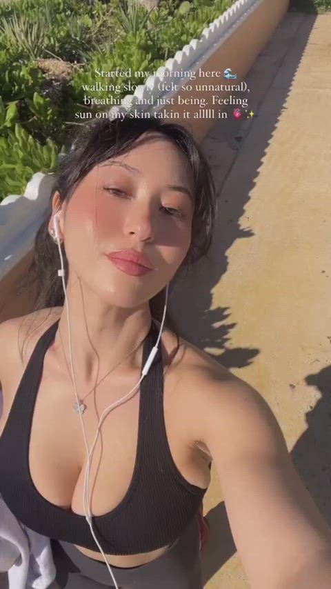 asian big tits workout clip