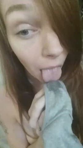licking my wet panties