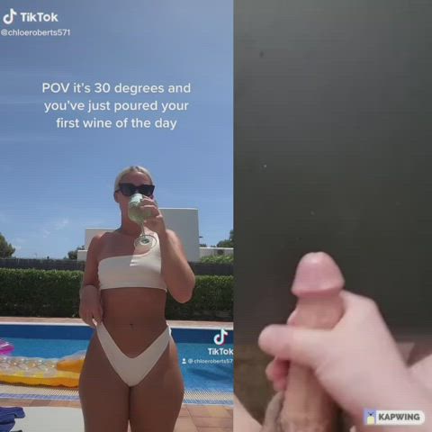 BabeCock Big Ass Bikini Bubble Butt Cumshot Thick Thighs TikTok clip