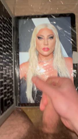 celebrity cum cumshot facial lady gaga tribbing tribute cum-tributes public-cum-sluts