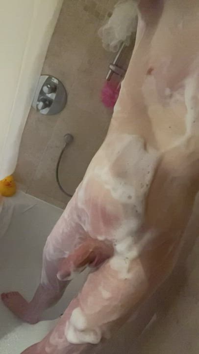 It wouldn’t be soap that I’m covered in if you were here! 🤭🤤