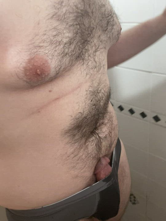Bear Chubby Gay Male Masturbation Piss Pissing Underwear Watersports clip
