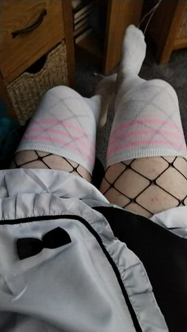 femboy maid with a caged up clitty