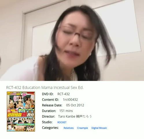 bouncing tits glasses jav japanese milf mom role play son clip