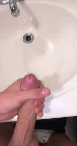 (20) dumping my load all over my bathroom