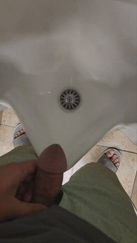 asian big dick cock gay golden shower pee peeing public thick cock clip