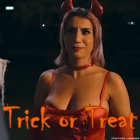 Big Tits Blonde Caption Costume Halloween clip