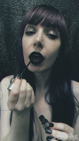 goth halloween lips lipstick lipstick fetish vertical clip