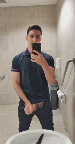 Feeling so horny at work, I had to sneak off to the bathroom to cool down ?