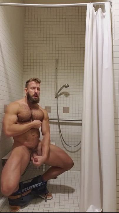 In the shower