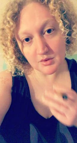 bbw curly hair smoking clip