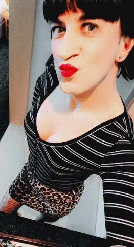 femboy lipstick sissy small tits tits trans white girl clip