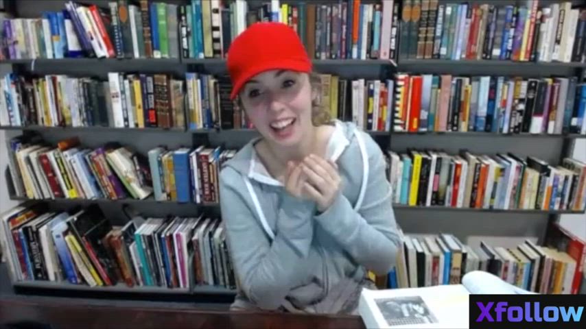 Lena Paul Caught Fingering in the Library [15 seconds]