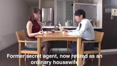 Secret agent now retired as ordinary housewife. Husband's new boss turned out to