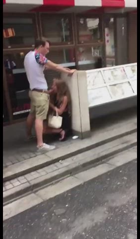 blowjob caught clothed cum in mouth cum swallow outdoor public quickie r/caughtpublic
