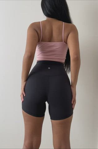These yoga shorts make my butt look kinda small... Wait til they come off!