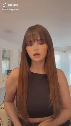 Bangs Celebrity Selena Gomez TikTok clip