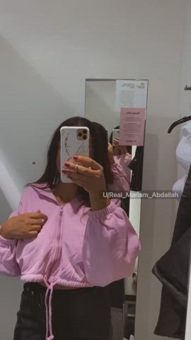 Just a busty petite arab being naughty in public 😈
