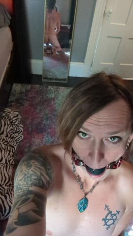 ball gagged solo trans clip