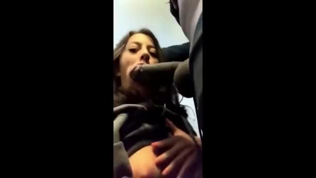Sucking A Huge Bbc In The Airplane Bathroom-1