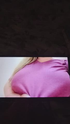 cum on tits jerk off tribute clip