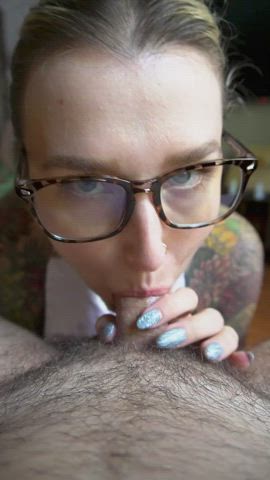 Blowjob Glasses Oral Sucking Tattoo Thick clip