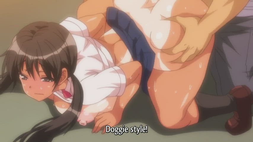 animation anime doggystyle floor sex hentai nympho public schoolgirl uniform clip