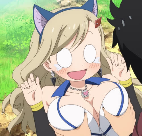 Anime Big Tits Blonde Cleavage Ecchi Groping clip