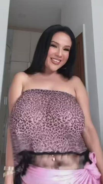 Asian Busty Clothed clip