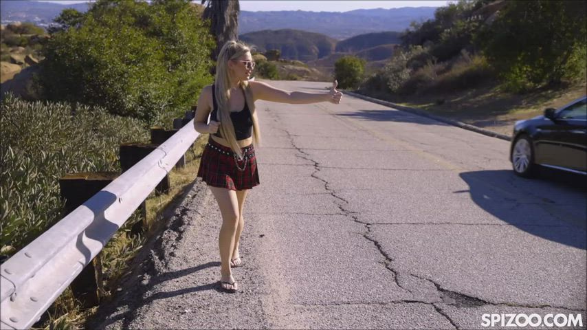 [/r/PornStarletHQ] Blake Blossom - Hitchhiking Cutie Gets Her Tits Covered With Huge
