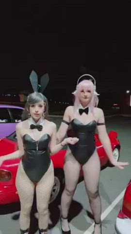 Bunny Cosplay White Girl clip
