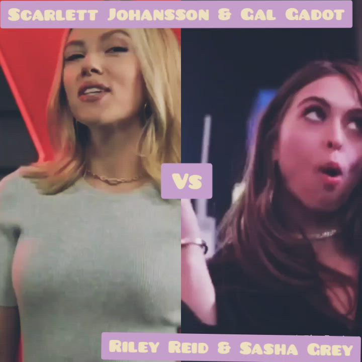 Hollywood vs Porn Industry! The ultimate 3 some! Scarlett Johansson and Gal Gadot
