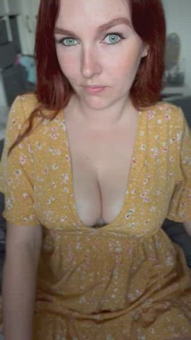 big tits milf redhead solo clip