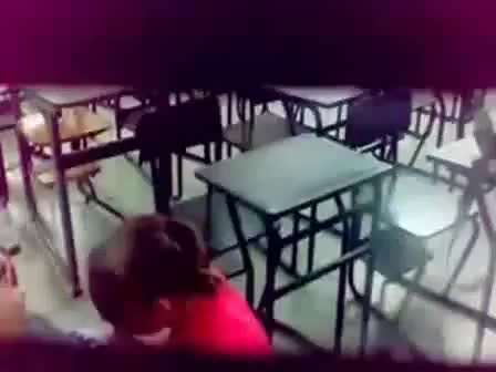 Teacher caught giving blowjob to student
