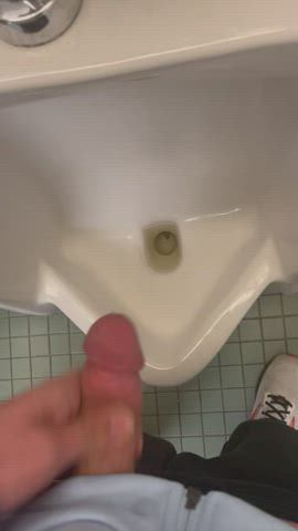 Was fapping a bit in the urinal, what would you do if you saw