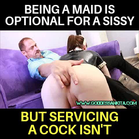 Servicing a cock is MUST for a sissy ... Raise your hand if you agree ?