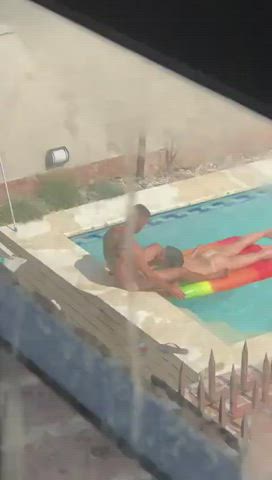 Amateur Blowjob Caught Couple Hidden Camera Pool Spy clip