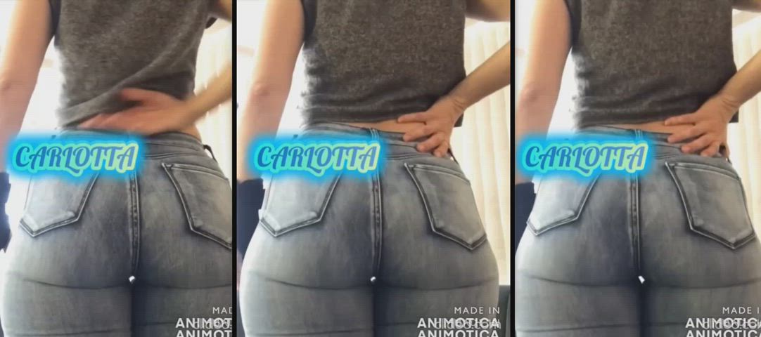 bubble butt jeans non-nude split screen porn thigh gap clip