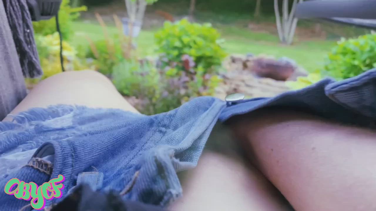 Outside trying to hurry and cum before my friend came back out there [OC]