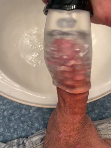 circumcised cum cumshot ejaculation fucktoy masturbating clip